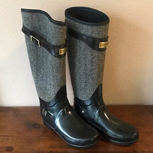 Hunter Boots, Herringbone Tweed tall riding boots